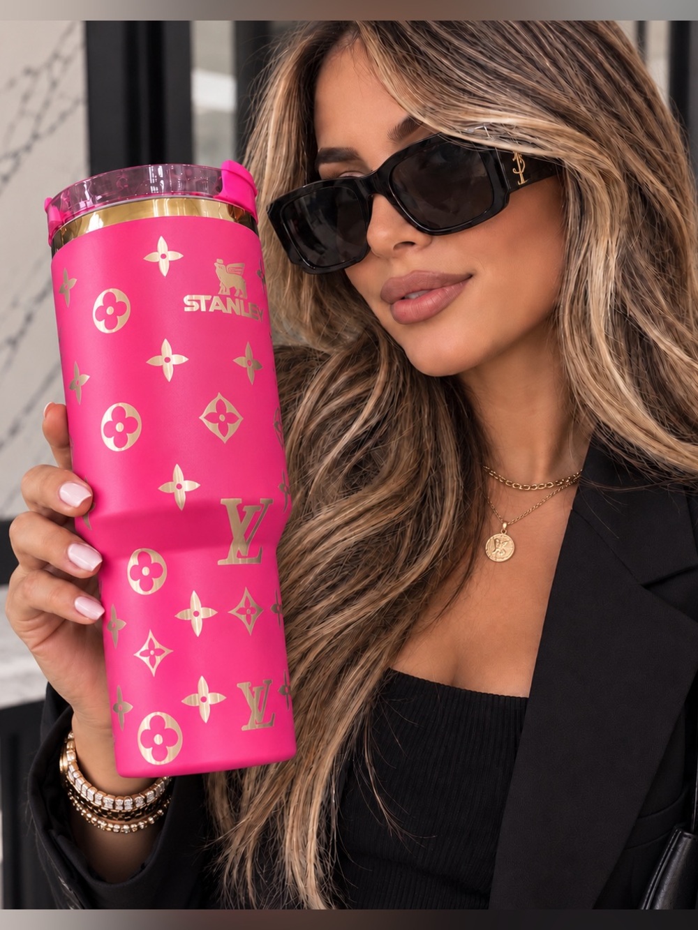 Premium Pink 40oz Stanley Tumbler